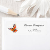 Aquarel Tekening Elegante Typografie Vlinder Etiket (Insitu)