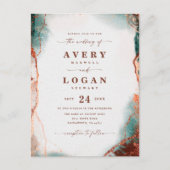 Aquarel Terracotta Trouw Uitnodiging (Voorkant)