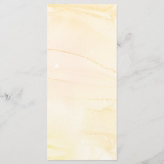 Aquarel theefeest vrijgezellenfeest menu (Achterkant)