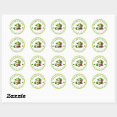 Aquarel Thuisgemaakte Gingham Limes Etiket (Vel)