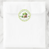 Aquarel Thuisgemaakte Gingham Limes Etiket (Tas)