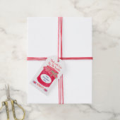 Aquarel Thuisgemaakte Jam Pot Brits GEMAAKT MET LI Cadeaulabel (Met Touw)