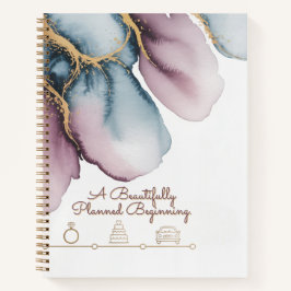 Aquarel Tijdslijn | Artistiek Trouwontwerp Notitieboek