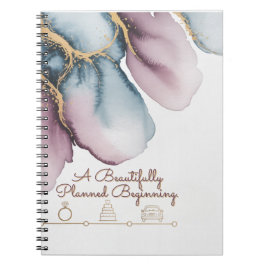 Aquarel Tijdslijn | Artistiek Trouwontwerp Notitieboek