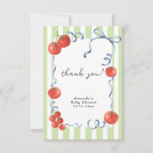Aquarel tomaat babyshower bedankt (Voorkant)