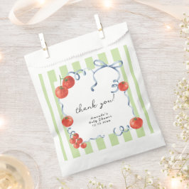 Aquarel tomaat babyshower bedankt bedankzakje