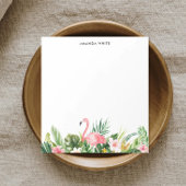Aquarel Tropisch Blad Flamingo Aangepaste Notitieb Notitieblok