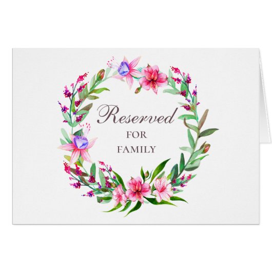 Aquarel tropisch bloemend huwelijks gereserveerd b (Voorkant Horizontaal)