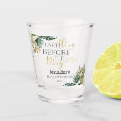 Aquarel Tropisch Meisjesweekend Shot Glas (Voorkant)