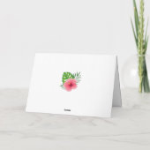 Aquarel Tropisch Strand Bruiloft Save the Date Kaart (Achterkant)