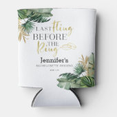 Aquarel Tropisch Vrijgezellenweekend Blikjeskoeler (Voorkant)