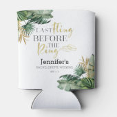 Aquarel Tropisch Vrijgezellenweekend Blikjeskoeler (Achterkant)