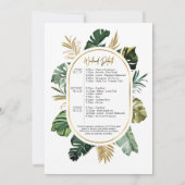 Aquarel Tropisch Vrijgezellenweekend Reisplan Kaart (Achterkant)