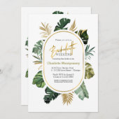 Aquarel Tropisch Vrijgezellenweekend Reisplan Kaart (Voorkant / Achterkant)