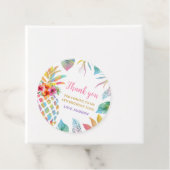 Aquarel Tropische Ananas Dank je wel Bedankjes Labels (In situ)