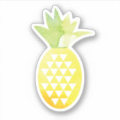 Aquarel Tropische Ananas Sticker (Voorkant)