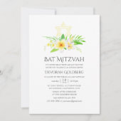 Aquarel Tropische Frangipani Bat Mitzvah Kaart (Voorkant)