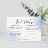 Aquarel Trouwdetails Informatie Sjabloon Kaart (Staand voorkant)