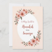 Aquarel trouwkaart  kaart (Achterkant)