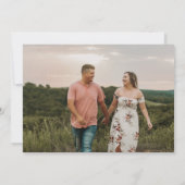 Aquarel Trouwkaart met Antieke Roze Groene Bloemen Save The Date (Achterkant)