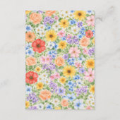 Aquarel Tuin Bloem Omheining Kaart (Achterkant)
