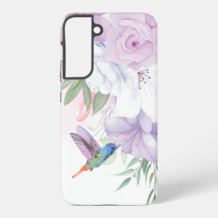 Aquarel Tuin Bloemen Kolibrie Vogel Samsung Galaxy Hoesje