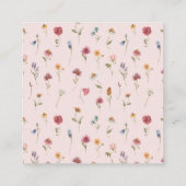Aquarel Tuin Wilde Bloem Vierkante Envelop Kaart (Achterkant)