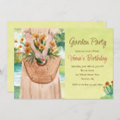 Aquarel Tuinfeest Uitnodiging (Voorkant / Achterkant)