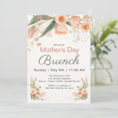 Aquarel Tulp Moederdag Brunch Uitnodiging (Staand voorkant)