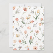 Aquarel Tulp Moederdag Brunch Uitnodiging (Achterkant)