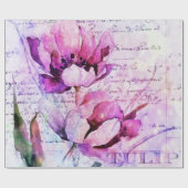 Aquarel tulpen  cadeaupapier (Vlak)