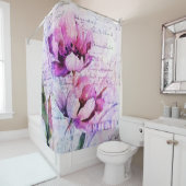 Aquarel tulpen douchegordijn (In situ)