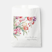 Aquarel tulpen lente bruiloft bedankt bedankzakje (Voorkant)