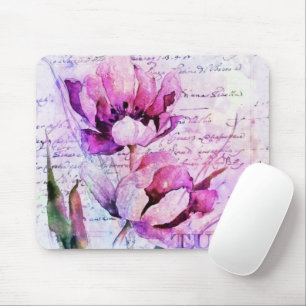 Aquarel tulpen muismat