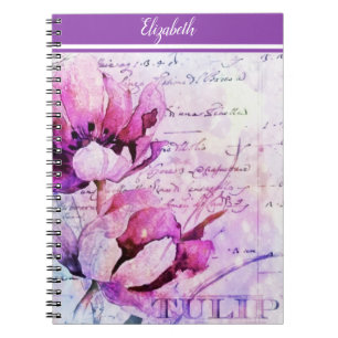 Aquarel tulpen notitieboek