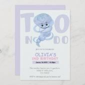 Aquarel Twee nado 2e verjaardag uitnodiging (Voorkant / Achterkant)