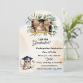 Aquarel Uil Pre-K Kleuterschool Afstuderen Kaart (Staand voorkant)