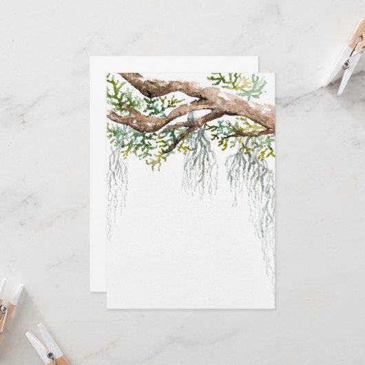 Aquarel uitnodiging voor laagland (Voorkant / Achterkant in situ)