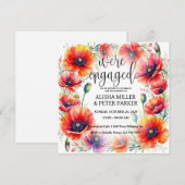 Aquarel uitnodiging voor verlovingsfeest Rode Klap (Voorkant / Achterkant)