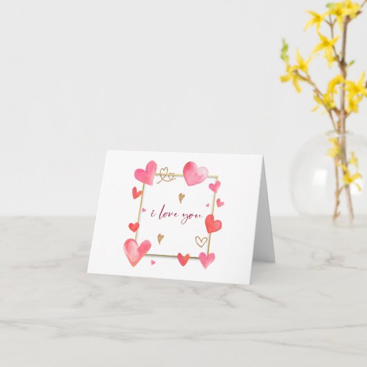 Aquarel Valentijnsdag Jubileumkaarten Kaart (Gele Bloem)