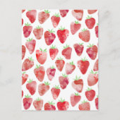 Aquarel van aardbei briefkaart (Voorkant)