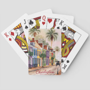 Aquarel van Charleston, South Carolina Pokerkaarten