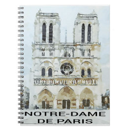 Aquarel van de Notre-Dame van Parijs Notitieboek