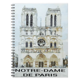Aquarel van de Notre-Dame van Parijs Notitieboek
