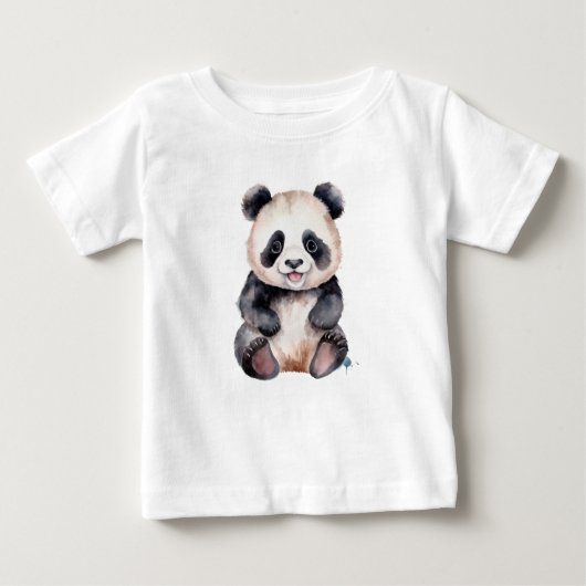 Aquarel van een moppige babypanda (Voorkant)