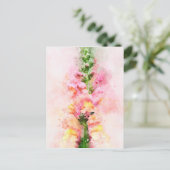 Aquarel van een snapdragon bloem briefkaart (Staand voorkant)