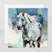 Aquarel van een speelse Appaloosa Merrie Feestdagenkaart (Voorkant / Achterkant)