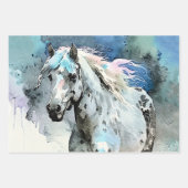 Aquarel van een speelse Appaloosa Merrie Inpakpapier Vel (Voorkant 2)