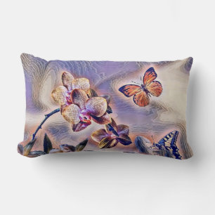 Aquarel van paarse roze orchideeën bloemen kussen