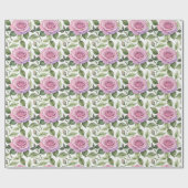 Aquarel van roze en lavendelrozen cadeaupapier (Vlak)